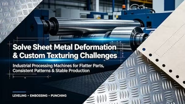 当社の産業用加工機械で、板金変形とカスタムテクスチャリングの課題を解決しましょう。